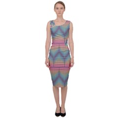 Pattern Background Texture Colorful Sleeveless Pencil Dress by Bajindul