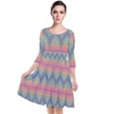 Pattern Background Texture Colorful Quarter Sleeve Waist Band Dress View1