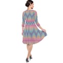 Pattern Background Texture Colorful Quarter Sleeve Waist Band Dress View2