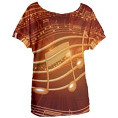 Music Notes Sound Musical Love Women s Oversized Tee by Bajindul