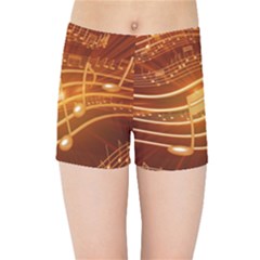 Music Notes Sound Musical Love Kids  Sports Shorts by Bajindul