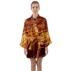 Music Notes Sound Musical Love Long Sleeve Kimono Robe by Bajindul