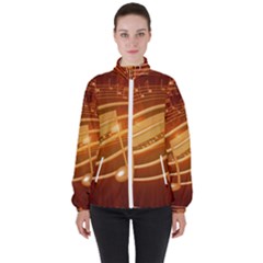 Music Notes Sound Musical Love Women s High Neck Windbreaker by Bajindul