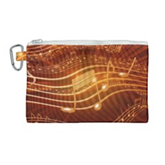 Music Notes Sound Musical Love Canvas Cosmetic Bag (large) by Bajindul