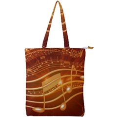 Music Notes Sound Musical Love Double Zip Up Tote Bag by Bajindul