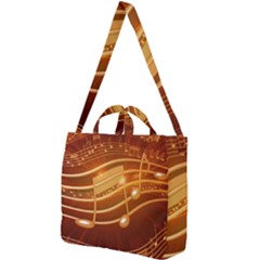 Music Notes Sound Musical Love Square Shoulder Tote Bag by Bajindul