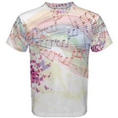 Music Notes Abstract Men s Cotton Tee by Bajindul