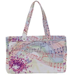 Music Notes Abstract Canvas Work Bag