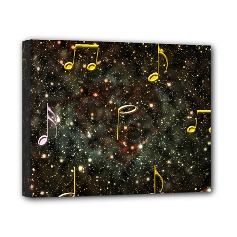 Music Clef Musical Note Background Canvas 10  X 8  (stretched) by Bajindul