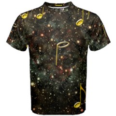 Music Clef Musical Note Background Men s Cotton Tee by Bajindul