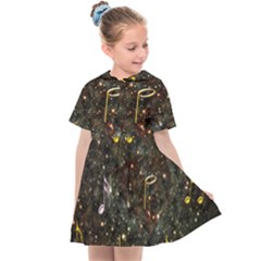 Music Clef Musical Note Background Kids  Sailor Dress by Bajindul