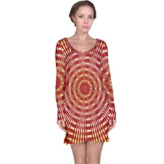 Pattern Background Structure Long Sleeve Nightdress by Bajindul