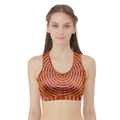 Pattern Background Structure Sports Bra With Border by Bajindul