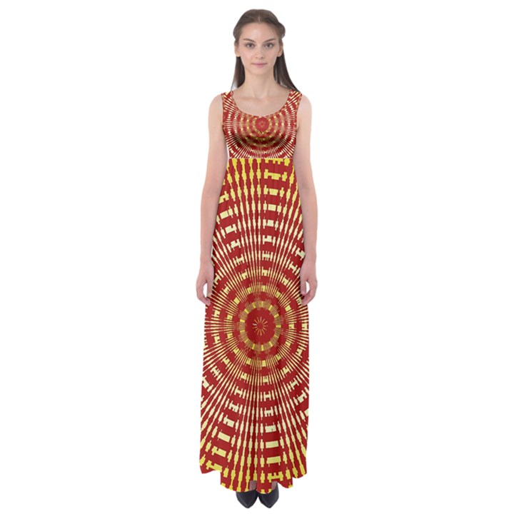 Pattern Background Structure Empire Waist Maxi Dress