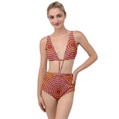 Pattern Background Structure Tied Up Two Piece Swimsuit by Bajindul