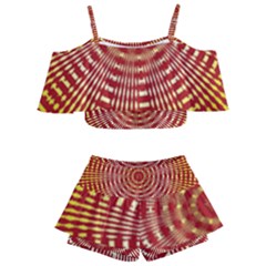 Pattern Background Structure Kids  Off Shoulder Skirt Bikini by Bajindul