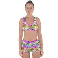 Music Abstract Sound Colorful Racerback Boyleg Bikini Set by Bajindul