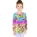 Music Abstract Sound Colorful Kids  Long Sleeve Tee View1