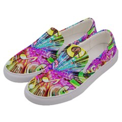 Music Abstract Sound Colorful Men s Canvas Slip Ons by Bajindul