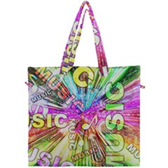 Music Abstract Sound Colorful Canvas Travel Bag by Bajindul