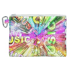 Music Abstract Sound Colorful Canvas Cosmetic Bag (xl) by Bajindul