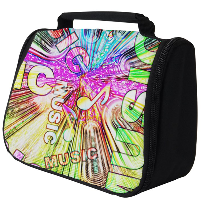 Music Abstract Sound Colorful Full Print Travel Pouch (Big)