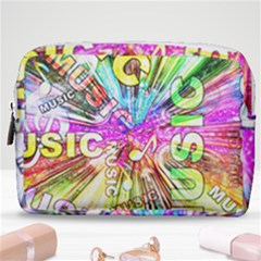 Music Abstract Sound Colorful Make Up Pouch (medium) by Bajindul