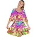 Music Abstract Sound Colorful Velour Kimono Dress View1