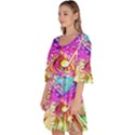 Music Abstract Sound Colorful Velour Kimono Dress View2