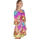 Music Abstract Sound Colorful Velour Kimono Dress View3