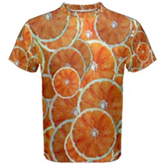 Oranges Background Texture Pattern Men s Cotton Tee by Bajindul