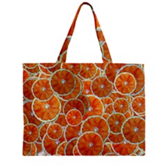 Oranges Background Texture Pattern Zipper Mini Tote Bag by Bajindul