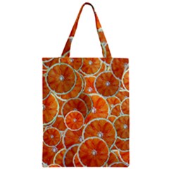 Oranges Background Texture Pattern Zipper Classic Tote Bag by Bajindul