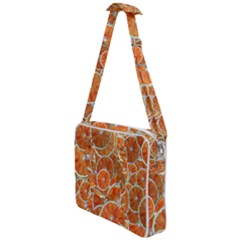 Oranges Background Texture Pattern Cross Body Office Bag by Bajindul