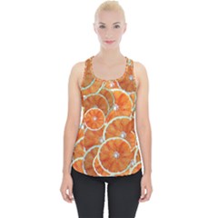 Oranges Background Texture Pattern Piece Up Tank Top by Bajindul