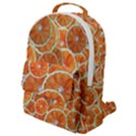 Oranges Background Texture Pattern Flap Pocket Backpack (Small) View1