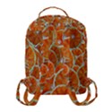 Oranges Background Texture Pattern Flap Pocket Backpack (Small) View3