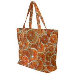 Oranges Background Texture Pattern Zip Up Canvas Bag