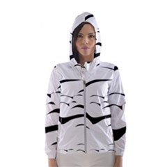 Sky Birds Flying Flock Fly Women s Hooded Windbreaker by Bajindul