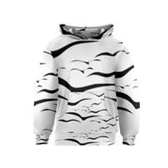 Sky Birds Flying Flock Fly Kids  Pullover Hoodie by Bajindul