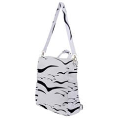 Sky Birds Flying Flock Fly Crossbody Backpack by Bajindul