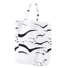 Sky Birds Flying Flock Fly Giant Grocery Tote by Bajindul