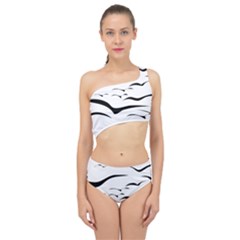 Sky Birds Flying Flock Fly Spliced Up Two Piece Swimsuit by Bajindul