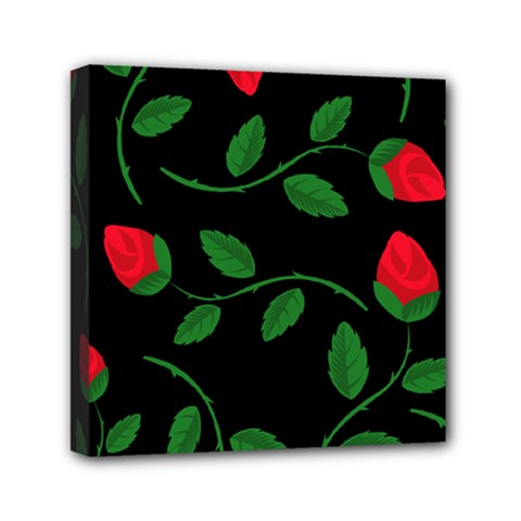 Roses Flowers Spring Flower Nature Mini Canvas 6  X 6  (stretched) by Bajindul