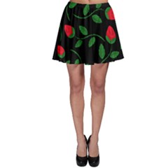 Roses Flowers Spring Flower Nature Skater Skirt by Bajindul