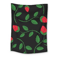 Roses Flowers Spring Flower Nature Medium Tapestry by Bajindul