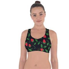 Roses Flowers Spring Flower Nature Cross String Back Sports Bra by Bajindul