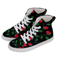 Roses Flowers Spring Flower Nature Women s Hi-top Skate Sneakers by Bajindul