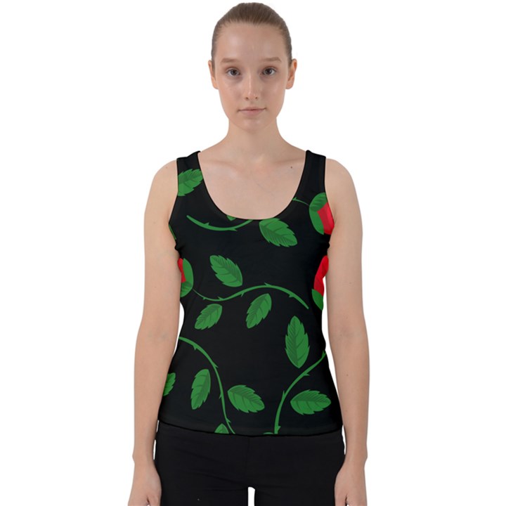 Roses Flowers Spring Flower Nature Velvet Tank Top