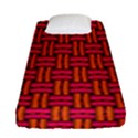 Pattern Red Background Structure Fitted Sheet (Single Size) View1